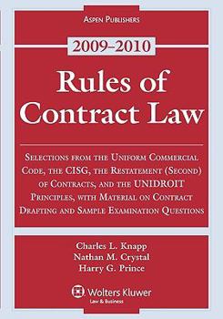 Paperback Rules of Contract Law, 2009-2010 Book