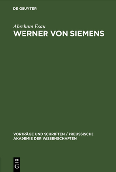 Hardcover Werner Von Siemens [German] Book