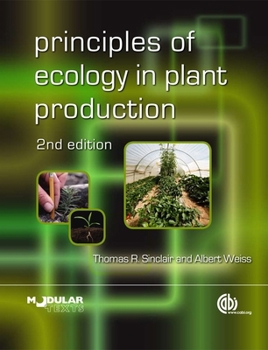 Paperback Principles of Ecology in Plant Production Book