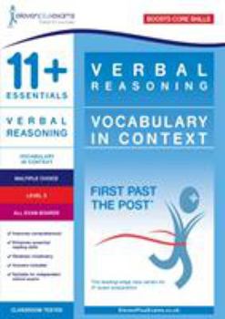 Paperback 11+ Essentials Verbal Reasoning: Vocabulary in Context Level 3 (First Past The Post) Book