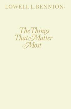 Hardcover The Things that Matter Most Book