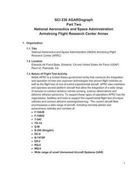 Paperback Sci 236 Agardograph. Part Two; National Aeronautics and Space Administration Armstrong Flight Research Center Annex Book