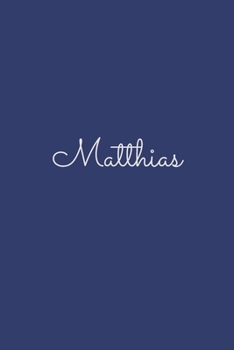 Matthias: notebook with the name on the cover, elegant, discreet, official notebook for notes, dot grid notebook,