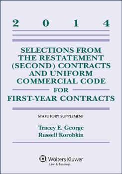 Paperback Select Restatement Uniform Comm Code First Year Contr 2014 Supp Book