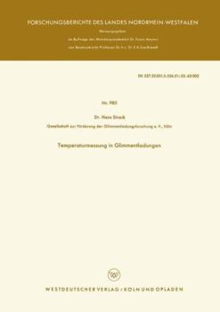 Paperback Temperaturmessung in Glimmentladungen [German] Book