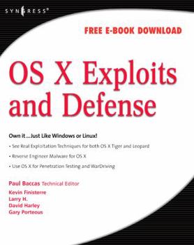 Paperback OS X Exploits and Defense Book