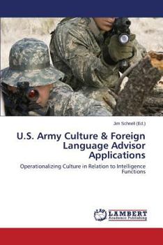 Paperback U.S. Army Culture & Foreign Language Advisor Applications Book