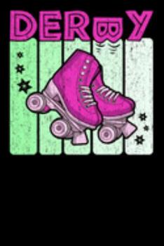 Roller Derby Notebook: Cool & Funky Roller Girl Derby Notebook - Mint Green & Hot Pink