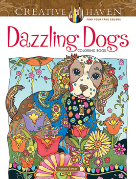 Paperback Creative Haven Dazzling Dogs Coloring Book