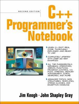 Paperback C++ Programmer's Notebook Book