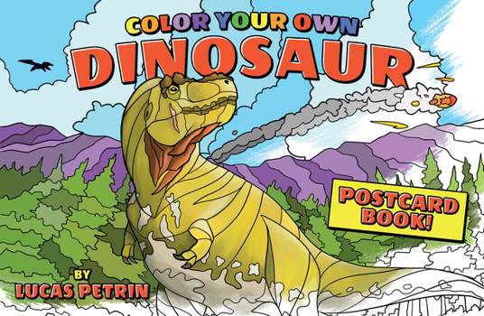 Gift Color Your Own Dinosaur Postcard Book