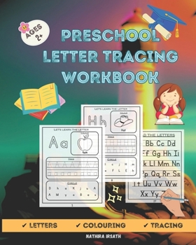 Alphabet learning and tracing book with object and sight word"- For Kids (8"×10" inches)