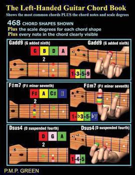 Paperback The Left-Handed Guitar Chord Book: Shows the most common chords plus the chord notes and scale degrees Book