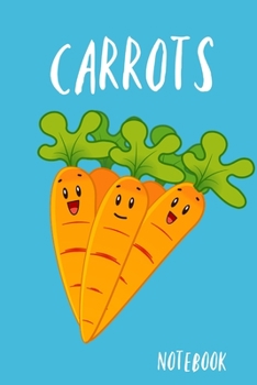 Paperback Carrots Notebook: Funny Vegetable Gardening Vegan Vegetarian Homework Book Notepad Notebook Composition and Journal Gratitude Dot Diary Book