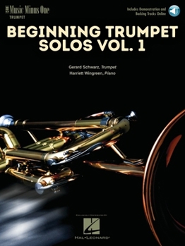 Paperback Beginning Trumpet Solos - Vol. 1 Music Minus One Trumpet Book/Online Audio Book