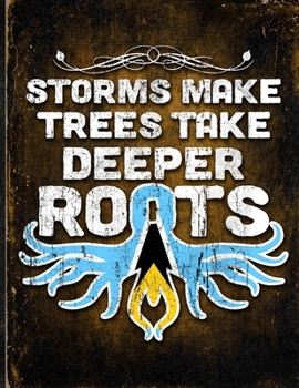 Storms Make Trees Take Deeper Roots: Saint Lucia Flag Customized Personalized Gift for Saint Lucian Coworker Friend  Planner Daily Weekly Monthly Undated Calendar Organizer Journal