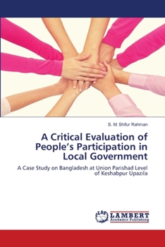 Paperback A Critical Evaluation of People's Participation in Local Government Book