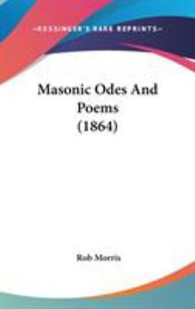 Hardcover Masonic Odes And Poems (1864) Book