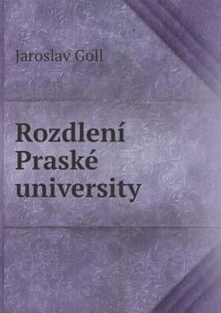 Paperback Rozdlen? Prask? university [Czech] Book