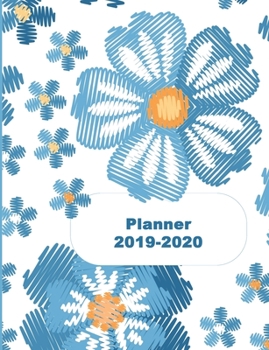 Paperback Planner 2019-2020: A beautiful flowery Weekly & Monthly 2019-2020 Planner Book