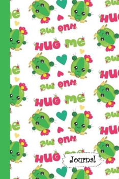 Journal: Hug Me Kawaii Cactus Diary with Blank Lined Notebook Paper