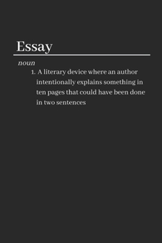 Paperback Essay: Funny Lined Notebook / Journal Gift Idea for Students Book