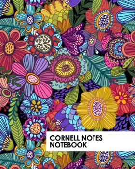 Paperback Cornell Notes Notebook: Hippy Flowers on a Notebook That Supports a Proven Way to Improve Study and Information Retention. Book