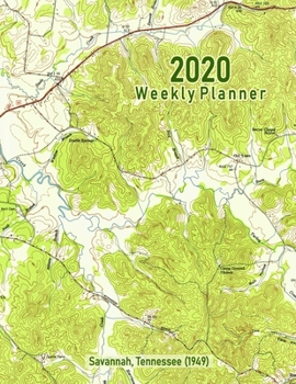 2020 Weekly Planner: Savannah, Tennessee (1949): Vintage Topo Map Cover