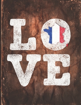 Paperback Love: France Flag Cute Personalized Gift for French Friend Undated Planner Daily Weekly Monthly Calendar Organizer Journal Book