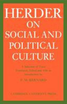 Paperback J. G. Herder on Social and Political Culture Book