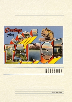 Paperback Vintage Lined Notebook Greetings from Lake Tahoe Book