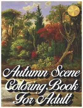 Paperback Autumn Scene Coloring Book for Adult Book