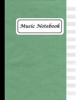 Paperback Music Notebook: Blank Staff Paper - 12 Stave for Musicians Book