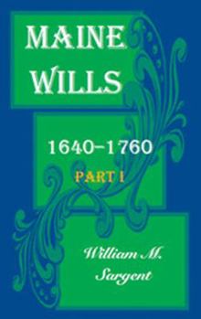 Paperback Maine Wills, 1640-1760. Book