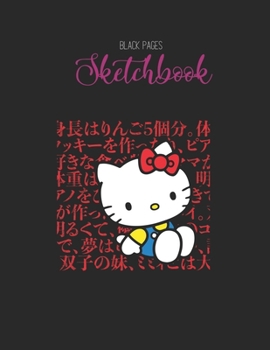 Black Paper SketchBook: Disney Sleeping Beauty Aurora Maleficent Poster Designed BLACK PAPER Sketch Book for Drawing Sketching and Writing With Black ... Workout Marble Size Kawaii Kitty 8.5inx11in