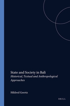 Paperback State and Society in Bali Book