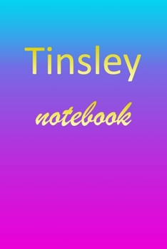 Paperback Tinsley: Blank Notebook - Wide Ruled Lined Paper Notepad - Writing Pad Practice Journal - Custom Personalized First Name Initia Book