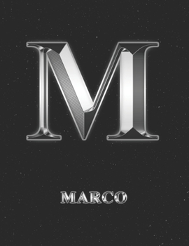 Marco: 2 Year Weekly Planner with Note Pages (24 Months) | Silver Effect Personalized Custom Letter M Initial First Name | 2020 - 2021 | Week Planning ... | Plan Each Day, Set Goals & Get Stuff Done