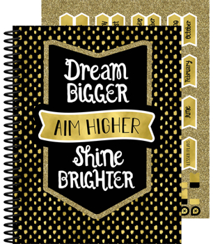 Spiral-bound Sparkle and Shine Teacher Planner Book