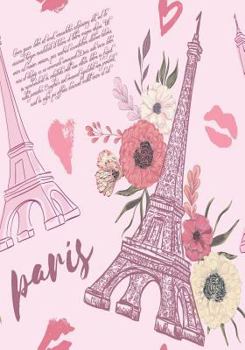 Paperback Paris: Paris Book, B5 Dotted Notebook, 7x10 Dot Grid Journal, Travelers Notebook, Diary, Planner 120 Pages, V.28 Book