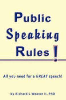 Paperback Public Speaking Rules! [Large Print] Book