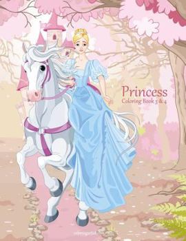 Paperback Princess Coloring Book 3 & 4 Book