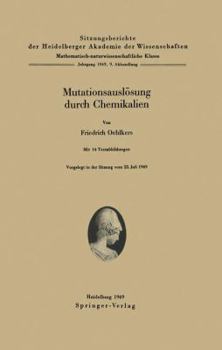 Paperback Mutationsauslösung Durch Chemikalien [German] Book