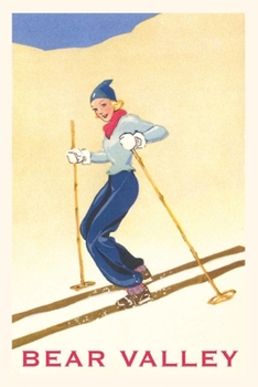 Paperback The Vintage Journal Woman Skiing Down Hill, Bear Valley Book