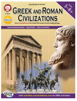 Paperback Greek and Roman Civilizations, Grades 5 - 8 Book