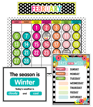 Wall Chart Simply Stylish Tropical Pineapple Calendar Bulletin Board Set Book
