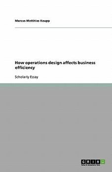 Paperback How operations design affects business efficiency Book