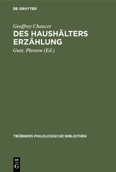 Hardcover Des Haushälters Erzählung [German] Book