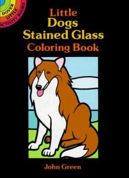 Paperback Little Dogs Stained Glass Coloring Book
