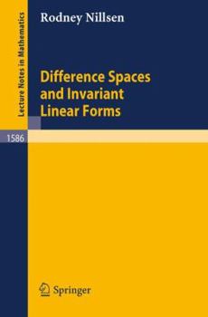 Paperback Difference Spaces and Invariant Linear Forms Book